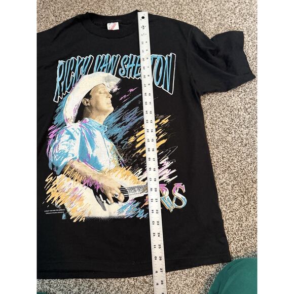Ricky Van Shelton Band Concert Tee T-Shirt Size M 90's Vintage - Picture 5 of 6